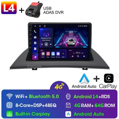 Android 14 Carplay Auto For BMW X3 E83 2004 - 2012 Car Radio GPS Player Multimedia stereo 360 Camera Navigation Video AI Voice