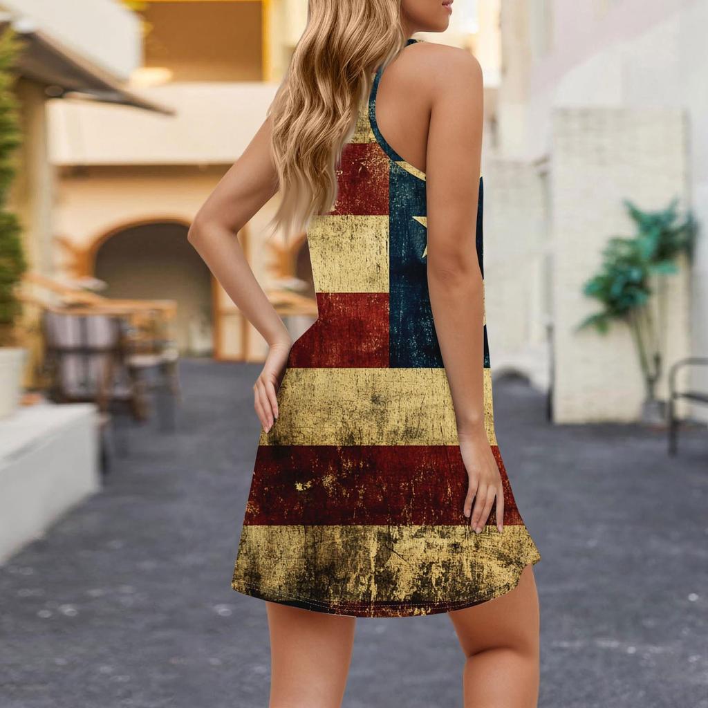 Women's Casual Sundress With Pockets Summer Boho Beach Dress Floral Blouses For Women T-Shirts Dress V Neck Loose Tank Dresses