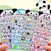 Hot Set of 4 Panda Plump 3D Animal Stickers for Colorful 3D Kids Sticker Smartphone Decoration [INS Topic! Stickers] Decoration, Planner, Reward,