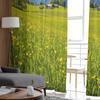 Idyllic Mountains Meadow Modern Printed Tulle Curtains for Bedroom Balcony Window Decor Creative Fashion Home Sheer Curtain
