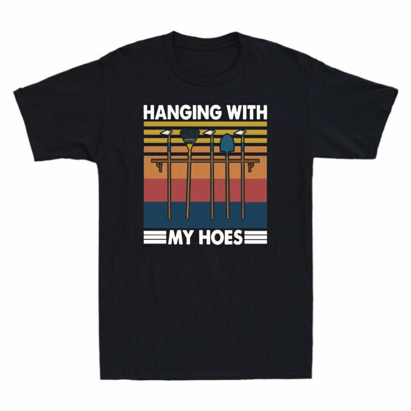 Garden Black With Tshirt My Unisexs Hoes Tee Tools Hanging Gardening Retro Funny S