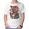 Unisex Crew Neck T-Shirt Kaiju Ramen Graphic Short Sleeve Casual Tee