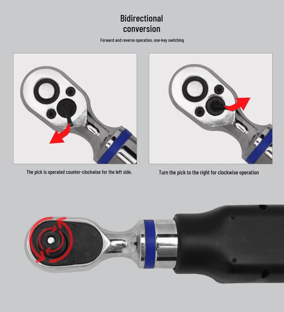 High-Precision Digital Torque Wrench, 0.06-340Nm, Adjustable, with Electronic Display