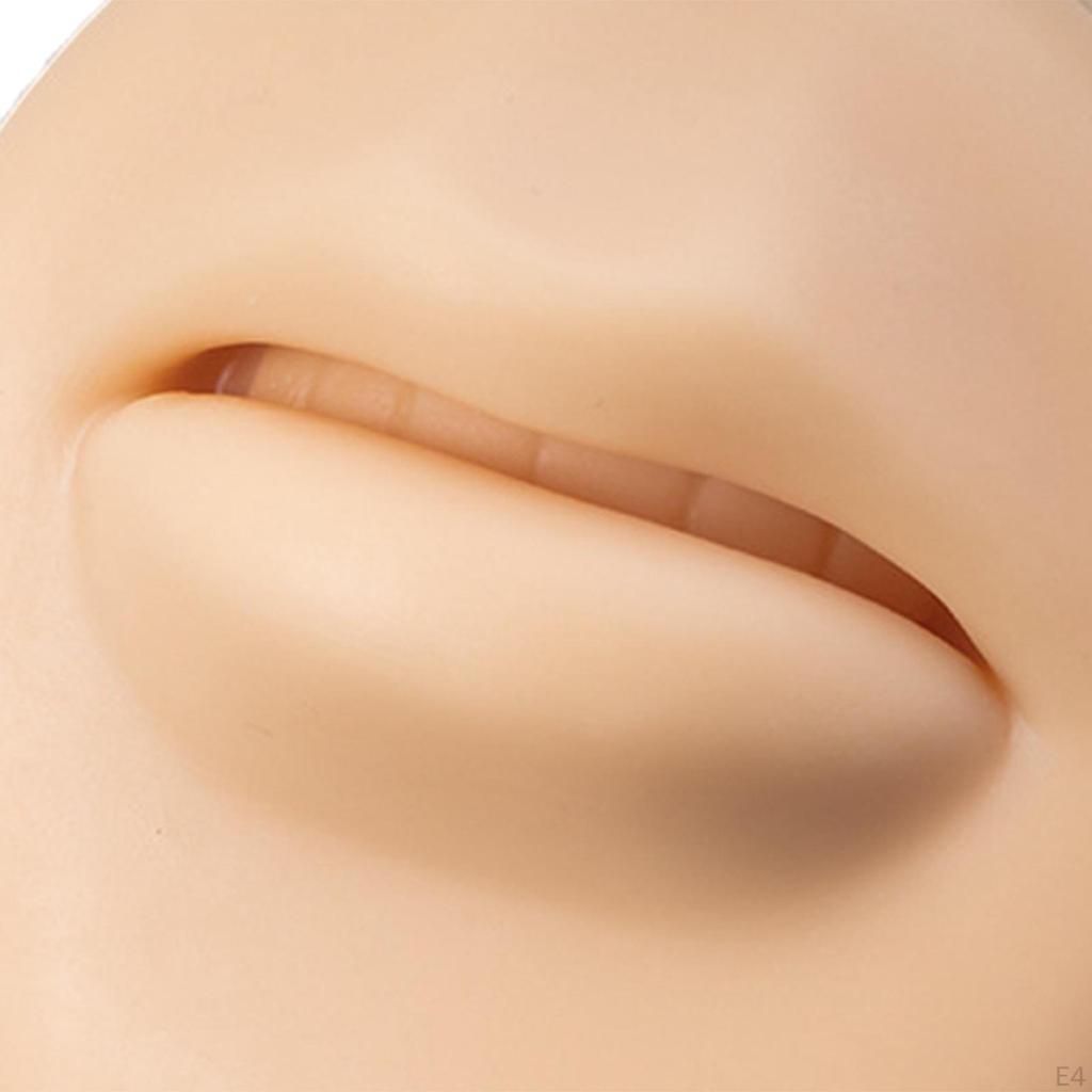 3D Lip Practice Skin Permanent Makeup Skin, Soft Silicone Fake for Beginners Cosmetic