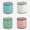 Multifunctional Rotating Jewelry Storage Box, 4 Layer Storage with Mirror Storage Box, Earrings Necklace Jewelry Dust-proof Box
