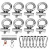 Awning Rail Stoppers 6mm with Carabiners for Caravans Motorhomes Campervans Camping Tents,Awnings Accessories