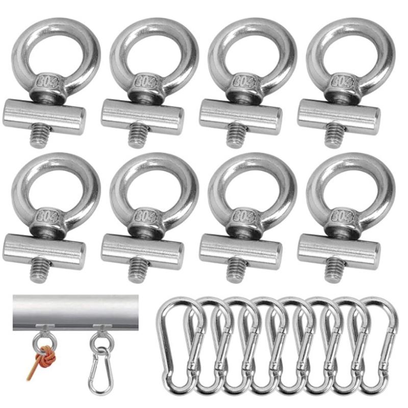 Awning Rail Stoppers 6mm with Carabiners for Caravans Motorhomes Campervans Camping Tents,Awnings Accessories