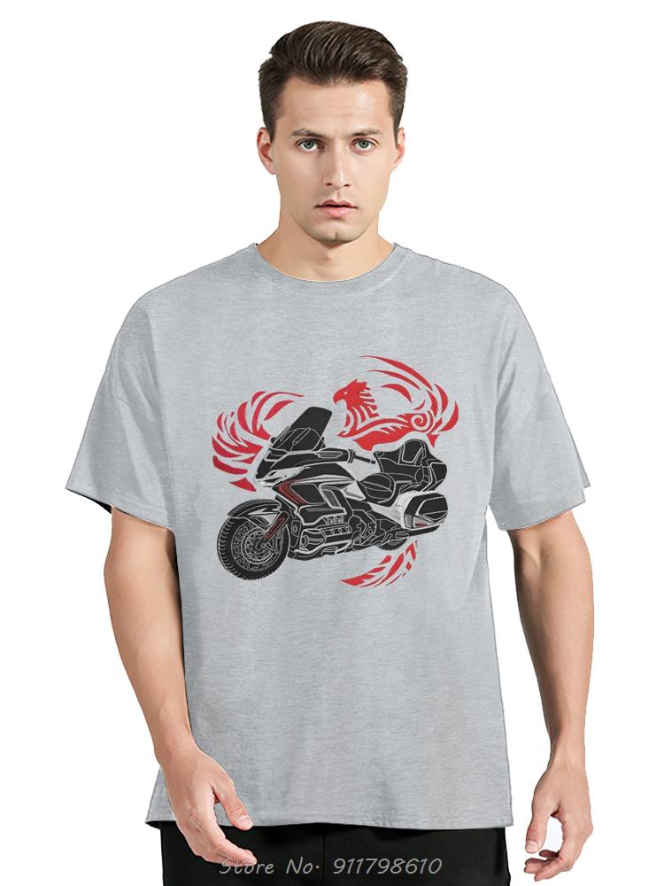 Goldwing Legend Motorcycle Men T-Shirt H-Hondda Tops Fabric T Shirt Funny Tees Quality Gift Idea Unisex O-Neck Tshirt