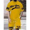 Men's Short-Sleeved Short Pants 3D Printed Trend And Fashion Pattern 2 Pieces Set Vacation And Fitness In The Fourth Quarter