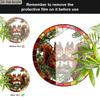 Acrylic Pair of Squirrels with Pinecone Suncatcher Stained Glass Effect Window Hanging Ornament Autumn Forest Themed Gift for Home