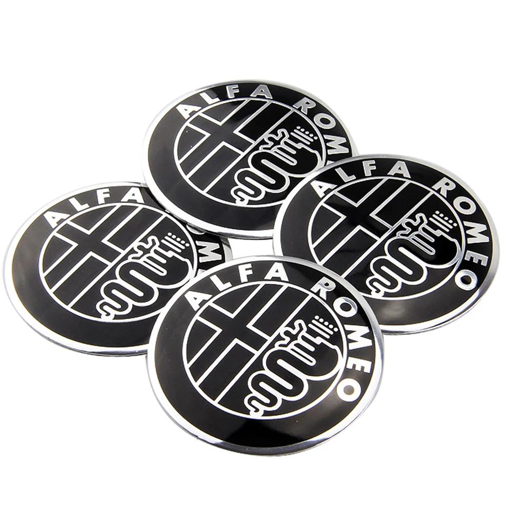 

For Alfa Romeo 2026 Hot Sticker 56mm Car Styling Tire Hubcap Sticker Wheel Rim Badge for Alfa Romeo Mito Giulia Giulietta 147 15