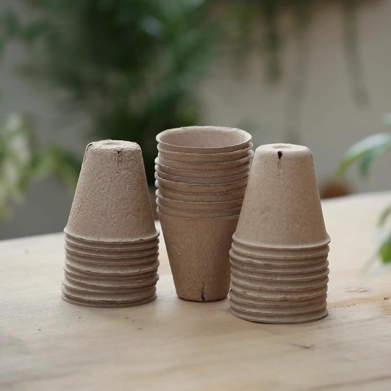 Degradable Pulp Seedling Pot Watermelon and Strawberry Breeding Pots Nutrient Pots Cultivation Cup Planting Pot Nutrition Cups