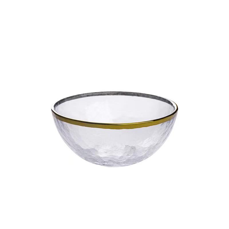 Nordic Gold-Rimmed Glass Compartment Tray