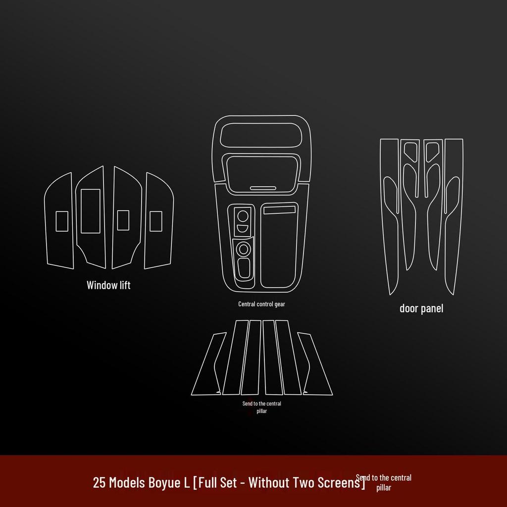 Geely Boyue L Interior Protective Film & Console Sticker Set