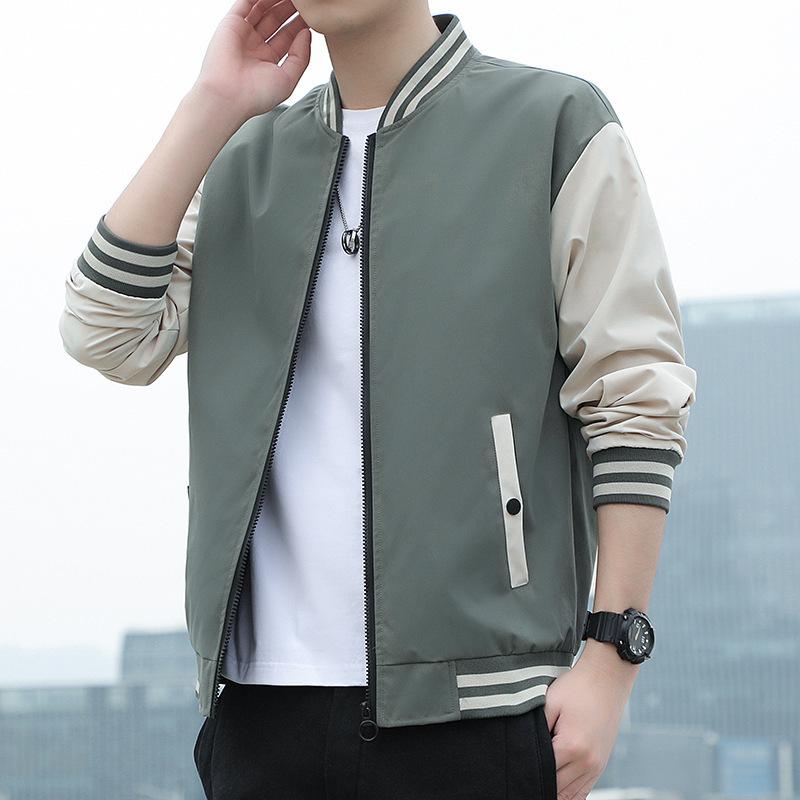 

Cotton-padded men s autumn and winter new velvet thickened jacket large size casual stand-up collar baseball jersey cotton-padded men s jacket M