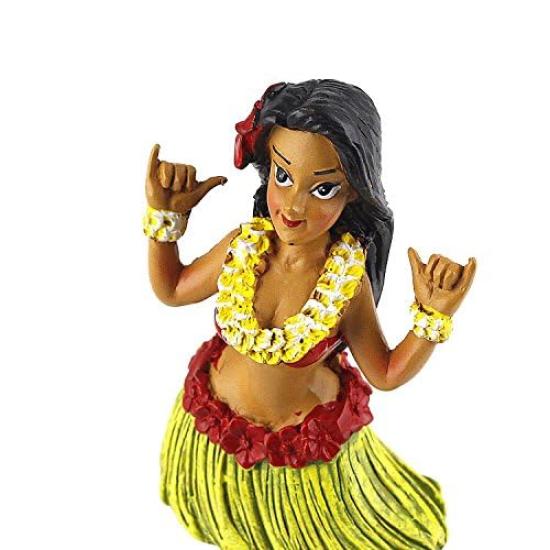 Dashboard Hula Doll Mini [Shaka Girl] #40851 Hawaiian Goods Souvenir Hula Girl American Goods American Goods