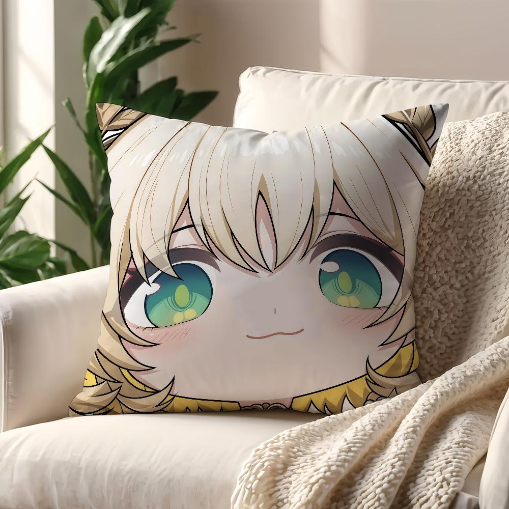 Honkai Star Rail Face Cute Q-version Cushion Cover Pillow Cover Decoration Room Home Sofa Living Office Car Nordic Simplicity