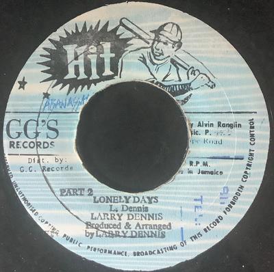 7-Zoll-Schallplatte LARRY DENNIS PEGGY MCCLARTY Lonely Days Crazy NONE Hit 1984 Jamaika Reggae Ska Dub Gebraucht