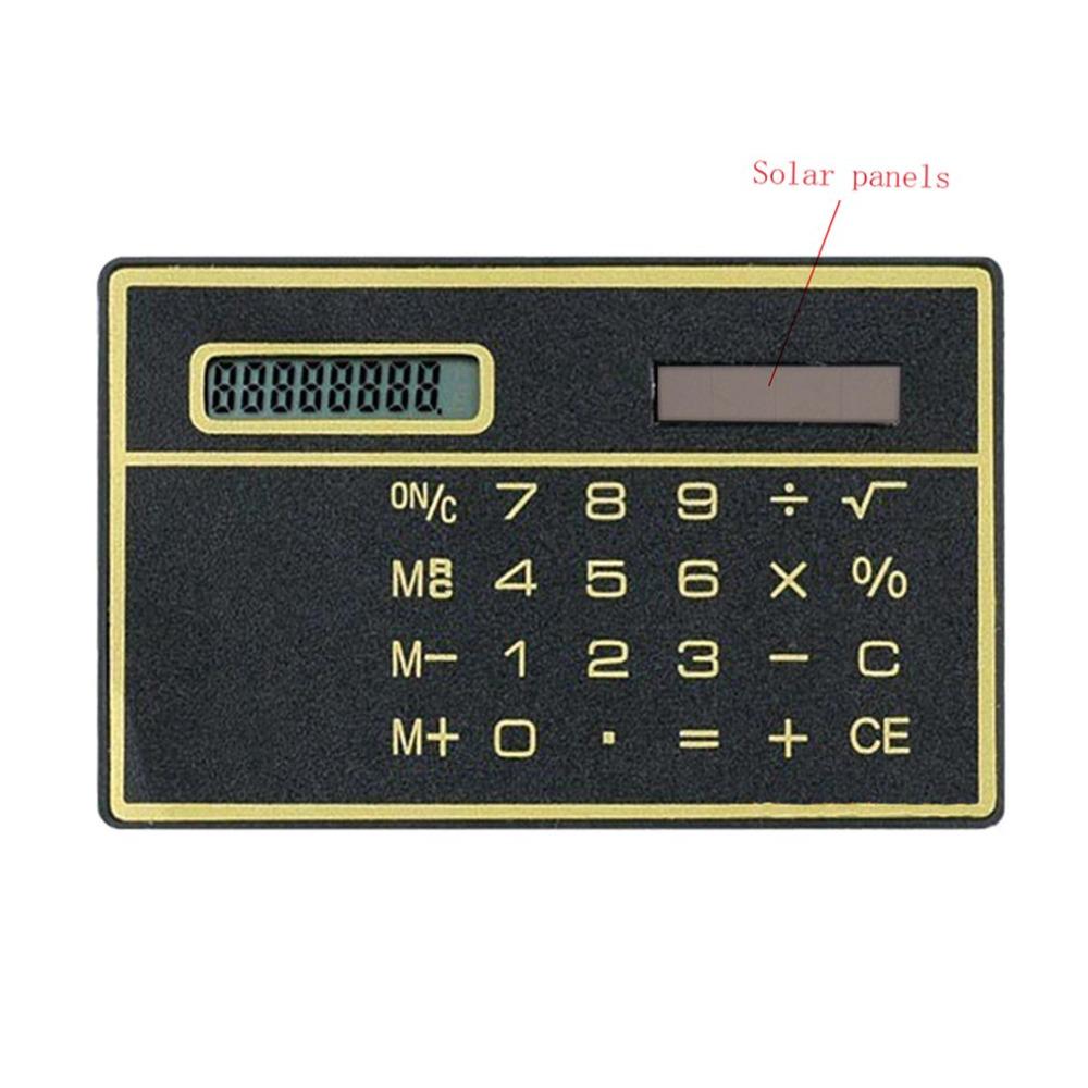Calculator Mini cu 8 Cifre Ultra Subțire cu Energie Solară și Ecran Tactil Design Card de Credit Calculator Portabil pentru Afaceri Școală
