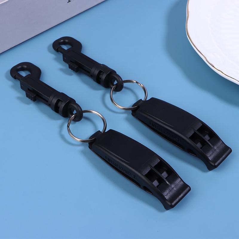 2Pcs Emergency Whistle Safety Survival Whistle Signaling Whistle With Hook For Outdoor Camping Hiking