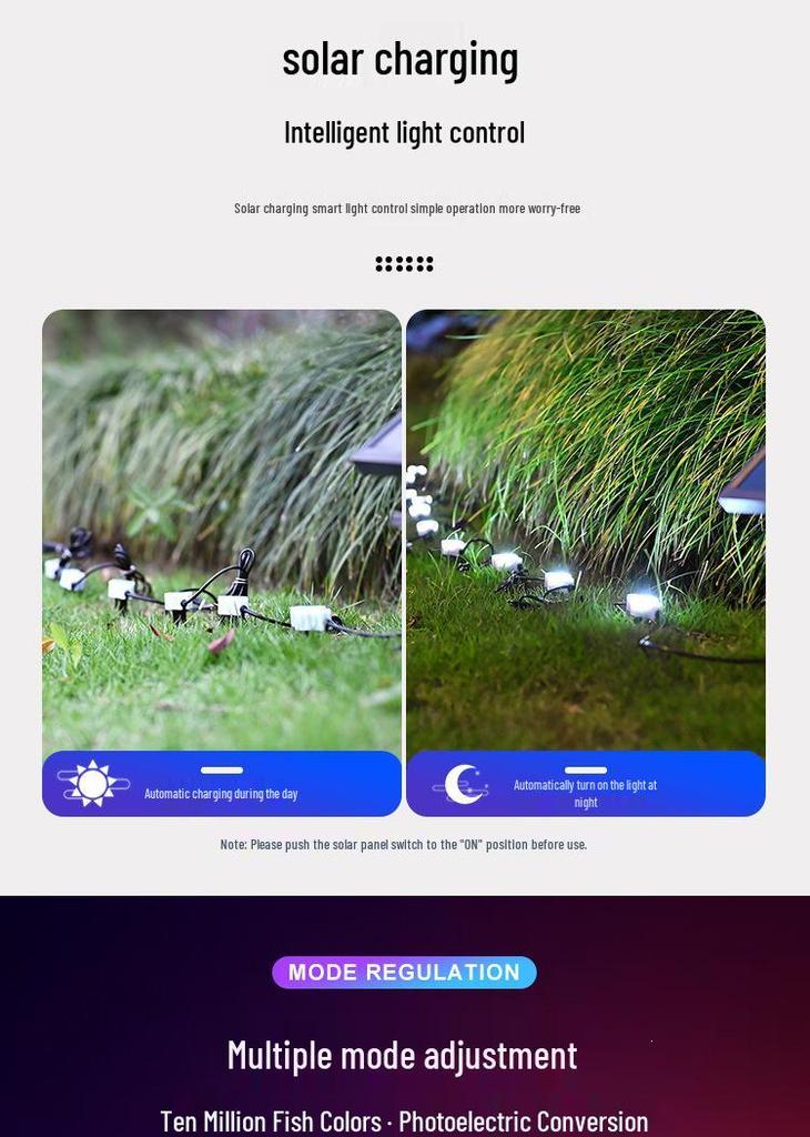 Waterproof Solar LED Bluetooth String Lights for Outdoor Yard Decoration