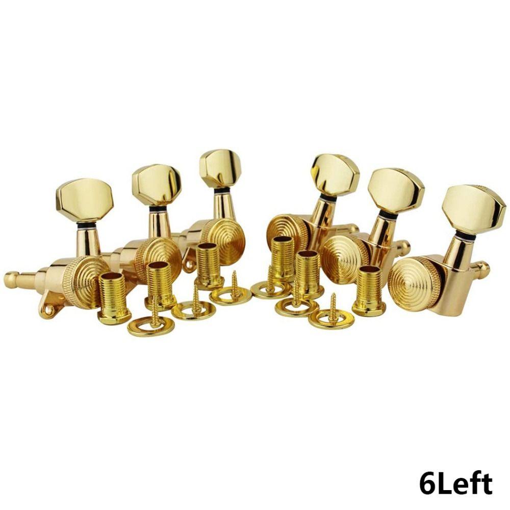 6PCS/Set Silver/Gold/Black Guitar Locking Tuners Lock String Guitar Tuning Pegs