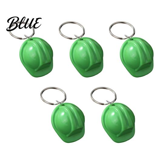 Mini Helmet Keychain 5Pcs Security Keychain Simulated Construction Key Ring Holder Decorative Pendant for Backpacks Handbags Plastic Chain