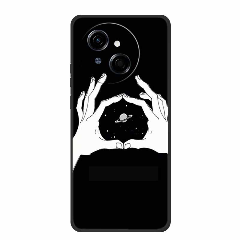 For Tecno Spark 40C Phone Case 6.67" Fashion Photos Black Silicone Soft TPU Case For Tecno Spark 40C Back Cover Cases 40 C Coque