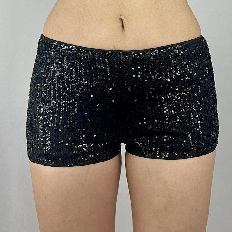 Sexy Shortts2025 Summer New Foreign Trade Women Leopard Print Print Sequins Tight Gyaru Sexy hot pants