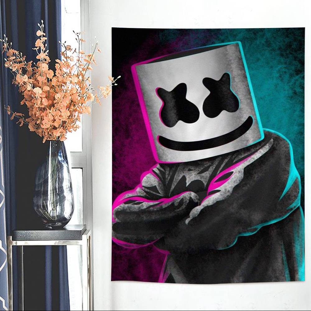 DJ MMarshmello Cartoon Tapestry Wall Hanging Decoration Household Home Decor