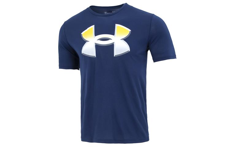 Under Armour T Shirts Men s Blue Crew Neck Moderate Straight Fit 1370520-408 3XL
