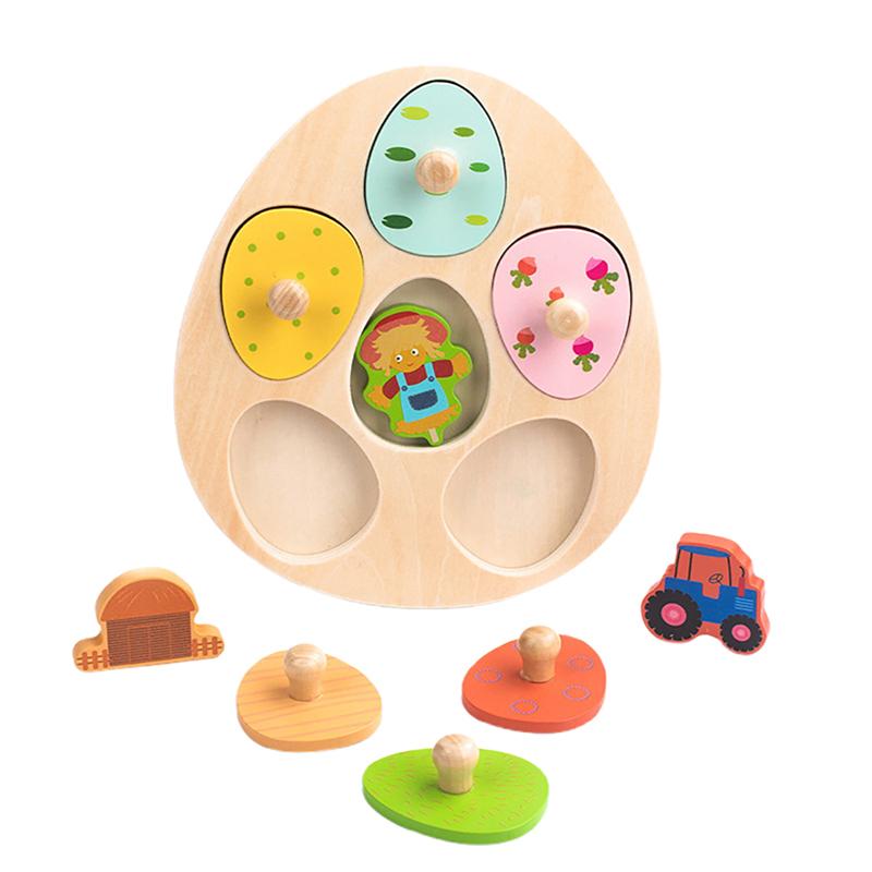 

Wooden Peg Puzzles Montessori Educational Toys For Toddlers 1-3 Years, Party Favors For Boys Girls StyleC