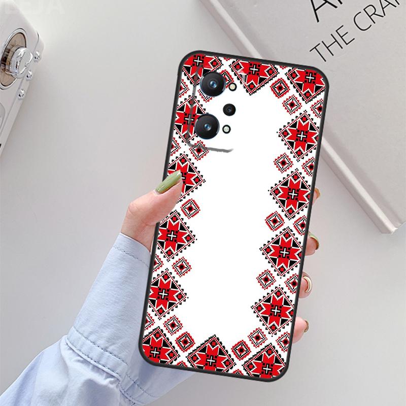 Ukrainian Pattern For Realme 11 10 12 13 14 Pro Plus GT 5 6 6T GT7 Pro C67 C61 C53 C51 C21Y C25S C55 C75 Case