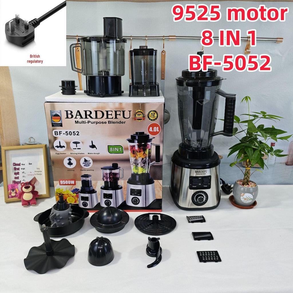 4L 8-in-1 Blender: Large-Capacity Stainless Steel Juicer & Meat Grinder