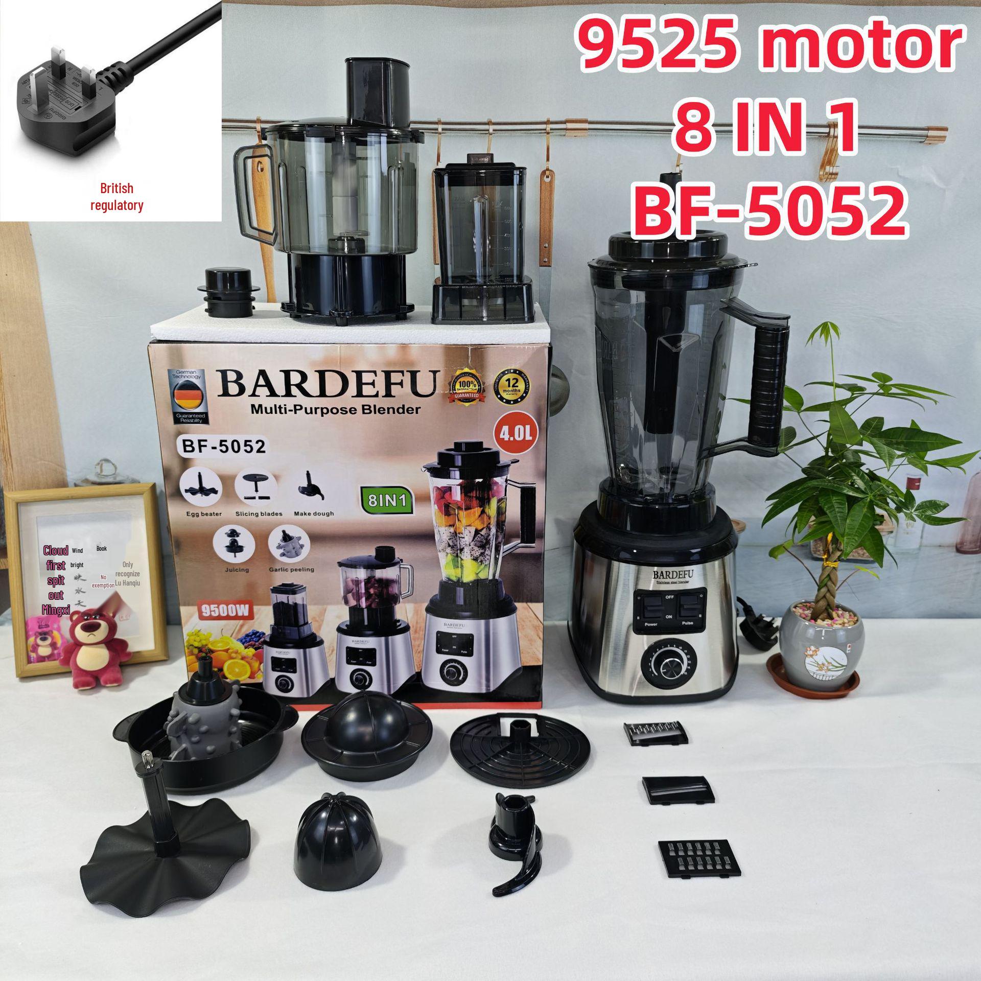 

4L 8-in-1 Stainless Steel Blender & Juicer with Meat Grinder and Wall Breaker Function for North American Households