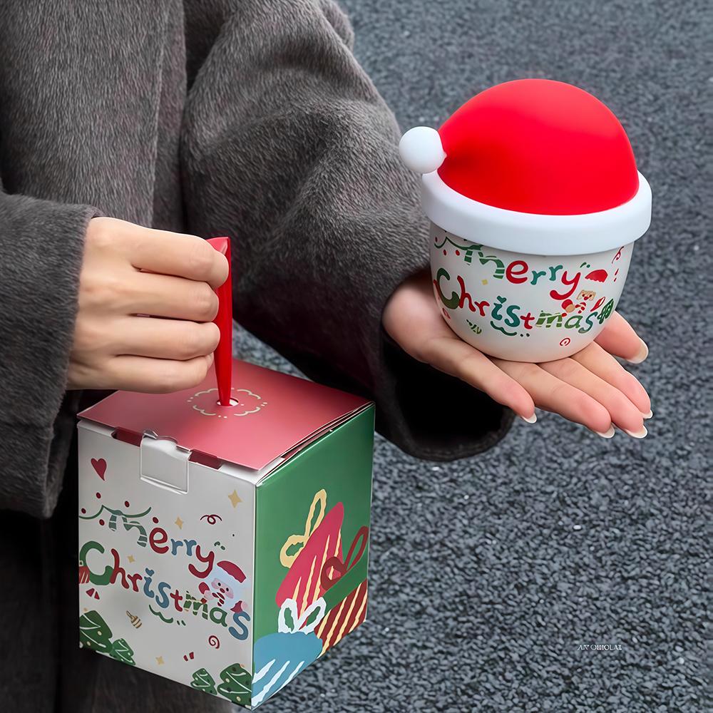 Söt Julkaffemugg 230ml Mini Kawaii Keramiska Koppar För Te Mjölk Vatten Juice Matcha Älskare Kreativ Frukostkopp Gåva