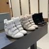 Zapatos Casuales de Caña Alta para Mujer Otoño Invierno Suela Gruesa Aumentadores de Altura Cierre de Velcro Zapatillas Deportivas Diseño de Color de Empalme Moderno