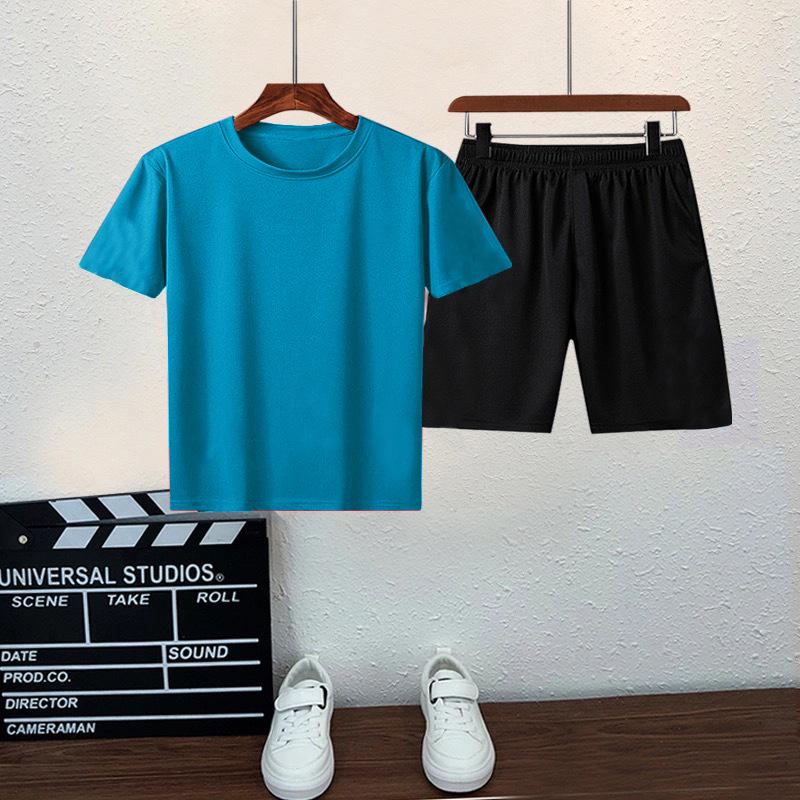 Boys' Summer Quick-Dry Shorts Set with T-Shirt - Sports Casual Outfit