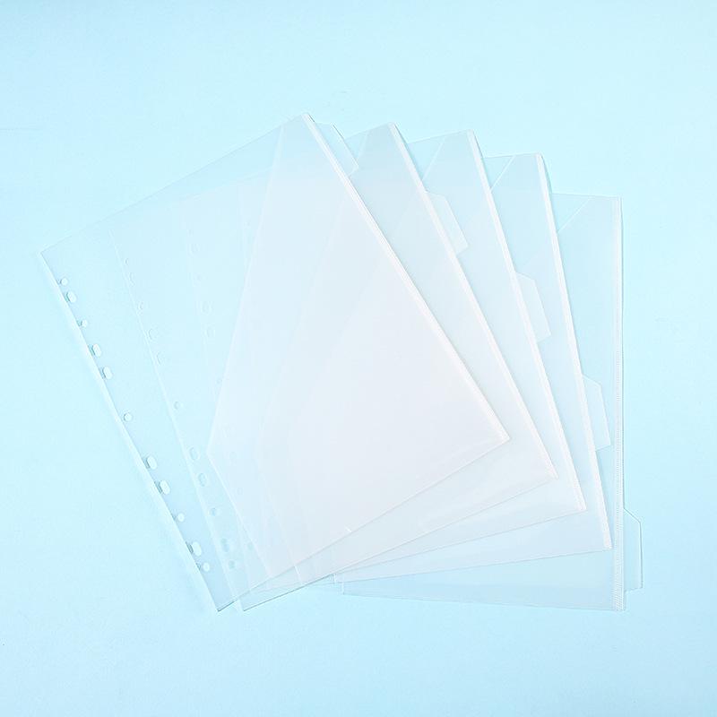 Tranbo A4 11-Hole Color Index Divider, 5-Page PP Folder