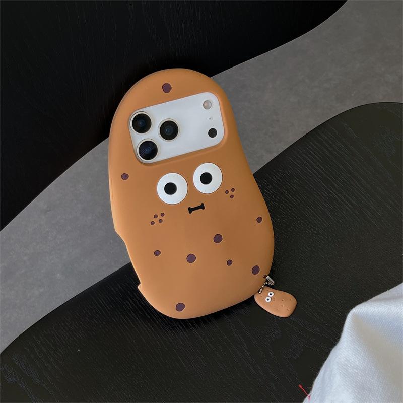 3D Cute Cartoon Funny Potato Soft Silicone Phone Case For iPhone 17 Air 16 15 14 13 12 Pro Max Plus Shockproof Protective Cover