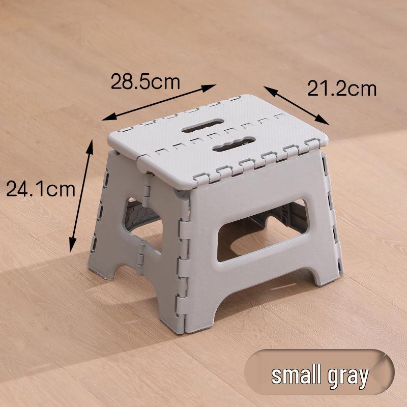 Portable Folding High Stool - Plastic Outdoor/Indoor Seat for Children, Camping, Fishing, Train Travel