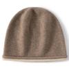 Gorro de Tricô Color Block Retrô Unissex 100% Caxemira Pura - Quente e Estiloso para Outono/Inverno