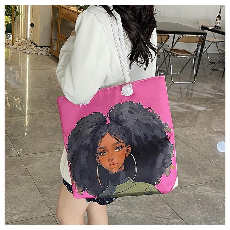 Chic European & American Style Shoulder Tote: Versatile Beach & Shopping Bag