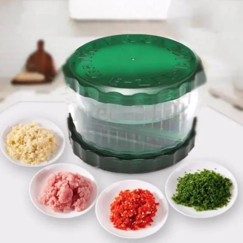 2025 NEW Garlic Press Chopper Ginger Mincer Garlic Grater Mini Portable ABS Stainless Steel Garlic Press Chopper Slicer Hand Presser Grin