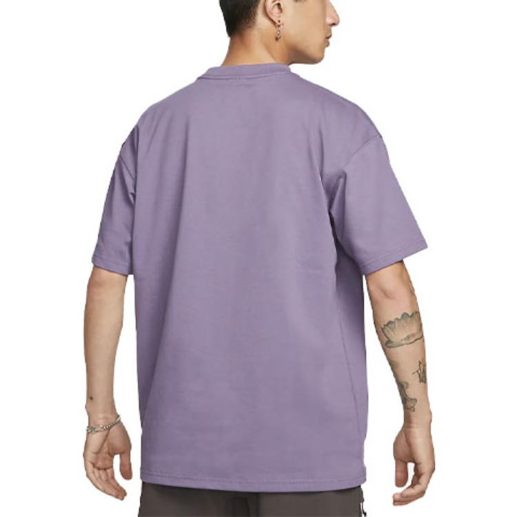 Nike ACG Einfarbige Kleinlogo Rundhals Freizeit Kurzarm T-Shirt Herren Oberteile Lila DQ1816-553