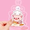 50PCS Cartoon Pink Pig PVC Sticker Aesthetic Colored DIY Sticky Decoration Scrapbooking Hand Accounting Supplies