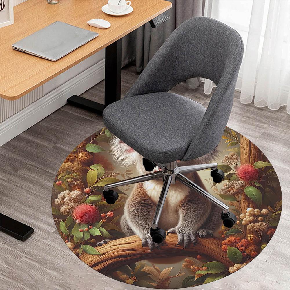 

1pc koala tree Round Chair mat Area Rug - Non-Slip, Floor Mat for Office, Bedroom, and Indoor Decor c1118183 80cm by 80cm