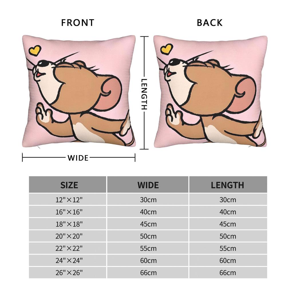 Good Friends Pillow Cover Jerrys and Toms Soft Cushion Cover Retro Trendy Pillow Case For Sofa Car Home Decor
