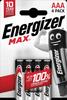 Energizer Max AAA LR3 Alkaline Battery 4 Pcs