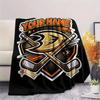 Custom Name,Anaheim Ducks Printed Flannel Blanket, soft throw for bedroom sofa, washable, Christmas present, great gift.